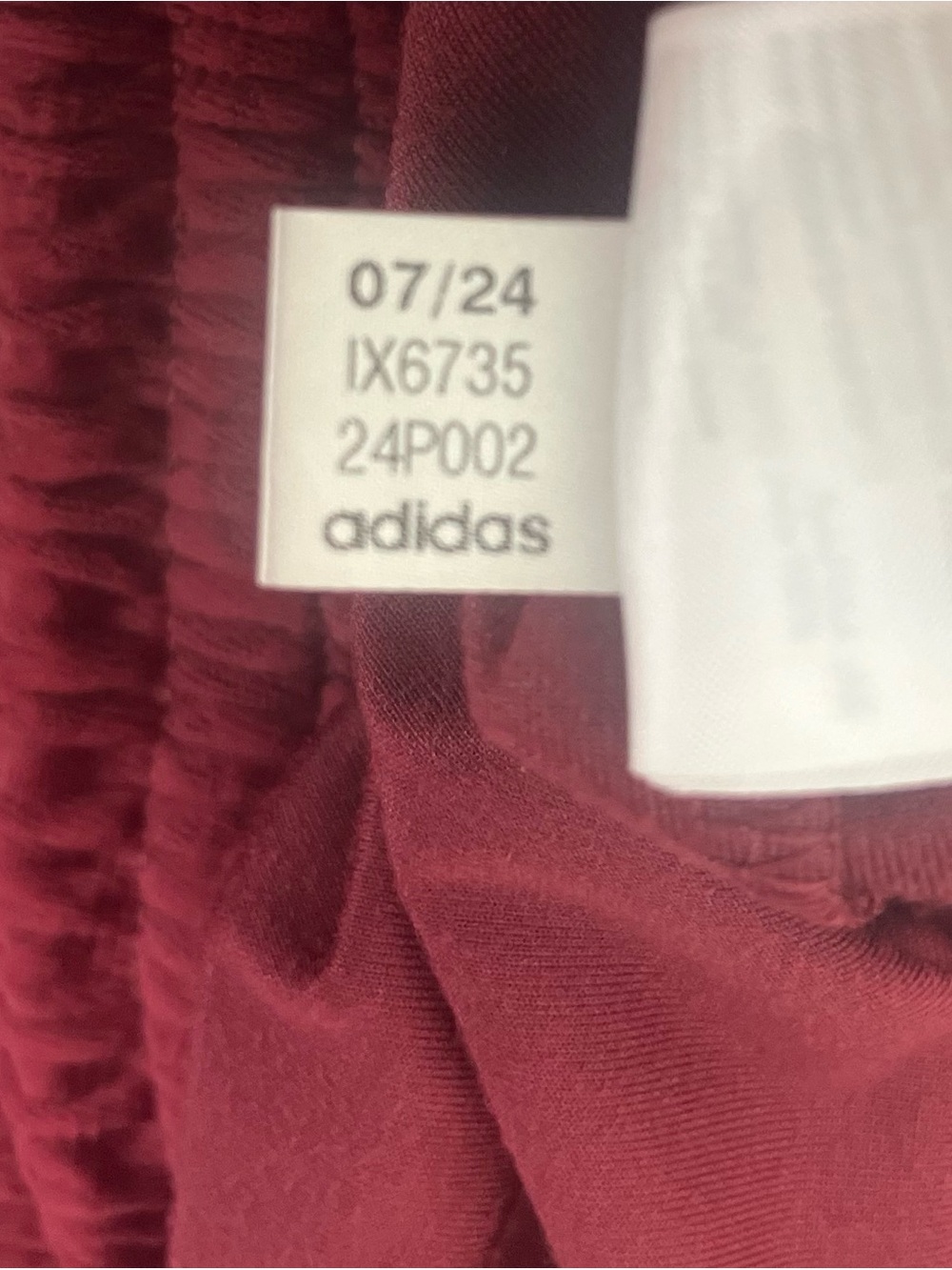 Adidas Originals Velour Track Pants Burgundy Gold IX6735 Mens L Monogram - Picture 11 of 11